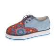 thumbnail image 2 of Zapatos casuales cómodos de estilo clan de vendaje con punta redonda para mujer, zapatos de exterior de tacón plano con estampado Wmkox8yii FOPL1201, 2 of 3