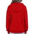 thumbnail image 3 of Bexdxz Women Casual Full Zip Up Cardigan Basic Jacket Lightweight Long Sleeve Sweatshirt Solid Color Jacket With Pockets Red M, 3 of 4