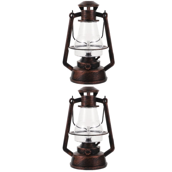 Raindrops 2 pcs  Vintage Emulational Flame Light Portable Lamp Outdoor Camping Oil Light