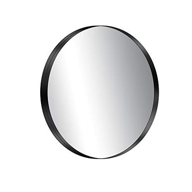 Black Round Bathroom Decorative Mirrors Circle 30x30 Metal Frame Double Modern Above Couch Entryway Wall Mirror Circular Farmhouse Rustic Vintage Vanity Beveled Bedroom Home Industrial Com Black Round Bathroom Decorative Mirrors, Round Decorative Mirrors Black