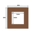 thumbnail image 3 of Aged Oak Acid Free 20x20 Picture Frame Mats with White Core Bevel Cut for 16x16 Pictures - Fits, 3 of 4