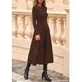 thumbnail image 4 of PRETTYGARDEN Women's Fall Long Sleeve Midi Dress Casual Elegant Ruffle Flowy A Line Swing Cocktail Party Dresse, 4 of 8