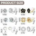 thumbnail image 3 of DESIGNICE 12Pcs Zircon Ear Stud Earrings Clip Earrings Pearl Earrings No Ear Piercing Accessories, 3 of 4