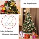 thumbnail image 4 of 80 unidades, ornamento en forma de estrella, ganchos colgantes, decoraciones para árboles de Navidad, perchas artesanales Afortunado Sencillez, 4 of 5