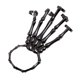 thumbnail image 1 of Pulsera de cráneo jinwen ajustable Anillos Halloween Punk negro, 1 of 7