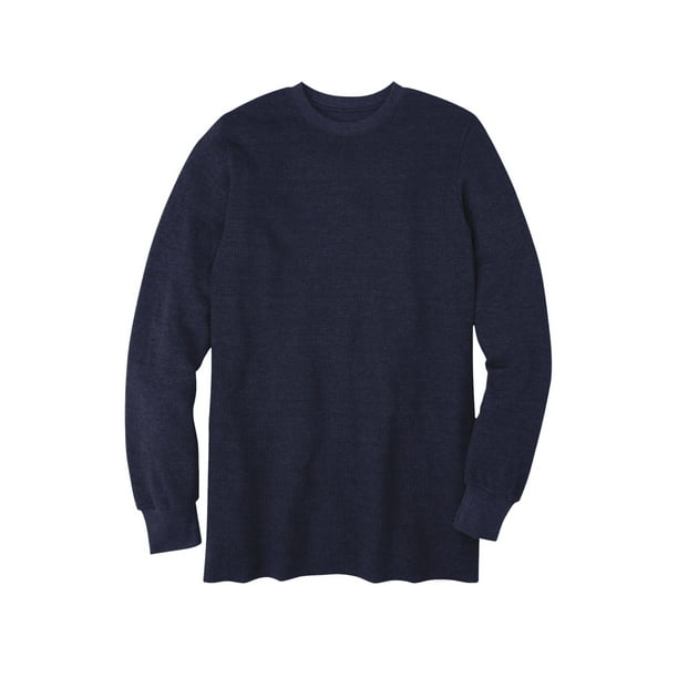 Kingsize Men's Big & Tall Heavyweight Thermal Underwear Crewneck Tee Long Underwear Top