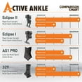 thumbnail image 3 of Active Ankle 329 Brace, Compression Sleeve with Straps, Protection & Sprain Support, Black, Large, 3 of 7