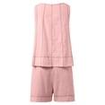 thumbnail image 7 of Two Piece Pajama Set for Women Shorts Summer Vacation Travel Cruise Airport Outfits Tank Top and Tennis Shorts Sets Sweatsuit, 7 of 7