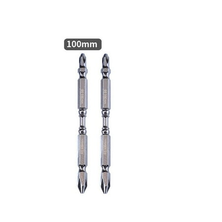 

BCLONG 2Pcs Magnetic Cross Screwdriver Bit Steel Ph2 Doulbe Heads Depth Stop 1/4Inch