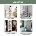 thumbnail image 5 of Convenience Concepts Xtra Storage 5 Tier Folding Metal Mesh Shelf, Black, 5 of 7
