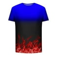 thumbnail image 4 of Vivianyo HD Short Sleeve Shirt for Men Men Casual Round Neck Gradation Printing Pullover Fitness Sports Shorts Sleeves T Shirt Blouse, 4 of 5