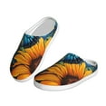 thumbnail image 2 of Fotbe Colorful Cloud Butterfly Sunflower Pattern Women's Fuzzy Curly Fur Memory Foam Loafer Slippers Indoor Outdoor Slippers Winter Home Shoes-46/47, 2 of 7