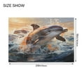 thumbnail image 4 of Ryvnso Dolphin Jumping Bathroom Shaggy Rugs Toilet Mat Soft Contour Rug, 4 of 9