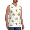 thumbnail image 2 of Uemuo Bee Pattern Men's Sleeveless T-Shirt,Muscle Athletic Tank Top, Moisture-wicking Quick-dry Breathable Classic Tee Top for Gym Run Outdoor Sports-Small, 2 of 8