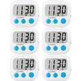 thumbnail image 1 of Temporizadores de Cocina Digitales Paquete de 6 AOUCE con Alarma Fuerte Blanco, 1 of 9