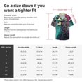 thumbnail image 5 of Gukieu Cartoon Art Skull Print Men's Short-sleeved Shirts, Button-down Pocket Shirts, T-shirts, Beach Vacation Travel Summer Clothing-Small, 5 of 5