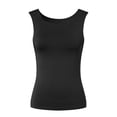 thumbnail image 4 of GEWSEY Tank Tops with Built in Bra for Women 2026 Racerback Workout Lounge Camisole Summer Sports Padded Cami Tube Casual Yoga Tops (Black, XXL), 4 of 7