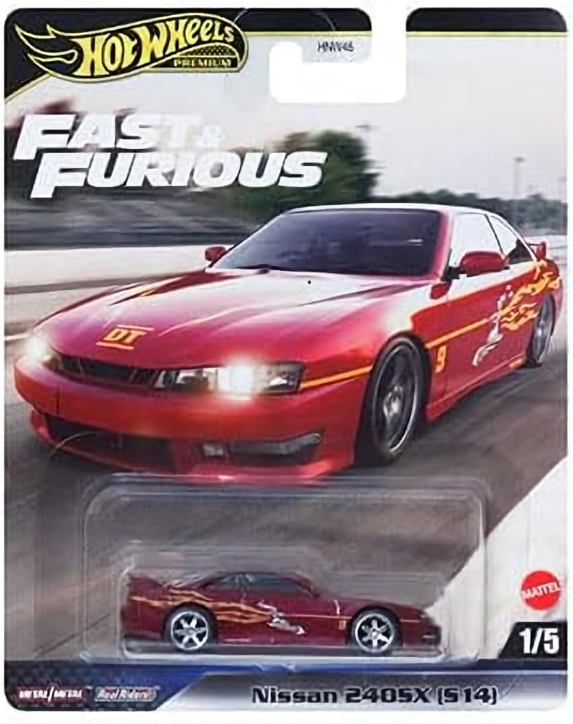 Hot Wheels Premium Fast & Furious 5-Car Set, Nissan 240SX, Lamborghini LM002, Koenigsegg CCXR, 1970 Plymouth Roadrunner, Toyota GR Supra HNW46-956L
