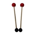 thumbnail image 1 of Garende 2 Pcs Baguettes de Percussion à Double Tête pour Maillet, Baguettes à Manche en Bois, Légères, Rondes Rouges et Noires, 1 of 8