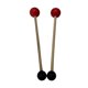thumbnail image 1 of 2 piezas de mazos para cuencos tibetanos, de doble cabeza, multiusos, con agarre cómodo para percusión. redondo rojo y negro, 1 of 9