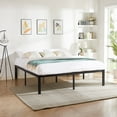 thumbnail image 4 of VECELO 18" King Size Metal Platform Bed Frame, Heavy Duty Steel Slat/Mattress Foundation, No Box Spring Needed, Black, 4 of 7