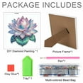 thumbnail image 3 of Diamond Painting Kit with Frame Beautiful Lotus Special Shape Creative Diamond Art For Home Decor and Gifts 6.69 x 6.69 in, 3 of 7