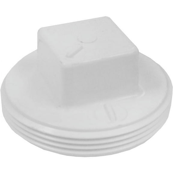 4" Threaded Plug PVC DWV