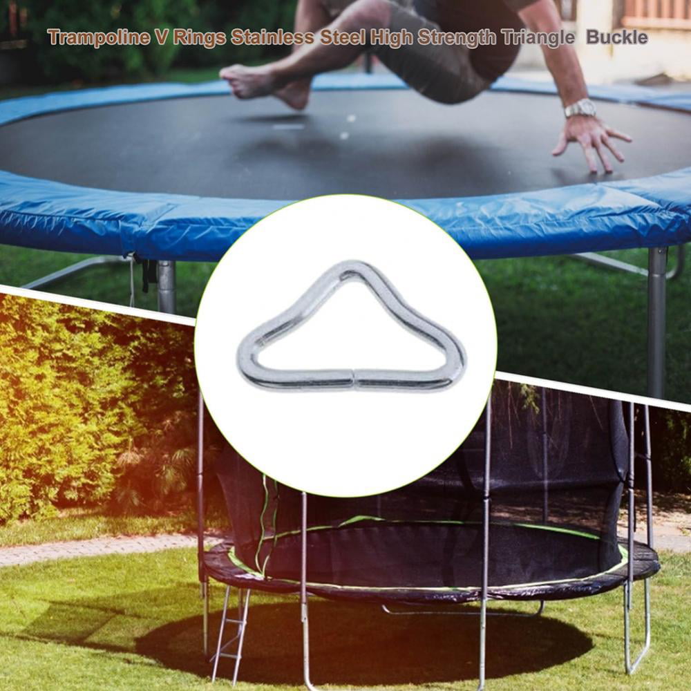 DSFSAEG 10pcs Quick Connect Trampoline Triangle Ring V-Rings High Strength Buckle Spring 