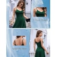 thumbnail image 3 of Women's Cocktail Party Dress, Formal Wedding Guest High Low Dress, Fit Flare Holiday Prom Dress, 3 of 10