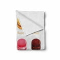 thumbnail image 2 of Tea Party Soft Flannel Fleece Blanket, Colorful French Macaron Cookies with Different Flavors Delicious Sweets Cuisine, Cozy Plush for Indoor and Outdoor Use, 70" x 90", Multicolor, by Ambesonne, 2 of 6