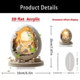 thumbnail image 2 of Easter Bunny Egg House 2D Acrylic Ornament - Pre-Holiday Prep & Decorations 2026 Home Accent, Spring Tabletop Decor for Bedroom & Living Room, Festive Bunny Egg House Desktop Decoration, 6.3*7.87in, 2 of 7