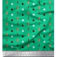 thumbnail image 1 of Soimoi Green Cotton Cambric Fabric Circle & Oval Geometric Print Fabric by Yard 42 Inch Wide, 1 of 3