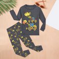 thumbnail image 4 of Paguaki Kids Pajamas Boys Long Sleeve Top And Pants 2-Piece Spring Summer Winter Warm Home Wear Sleepwear Set, 4 of 9