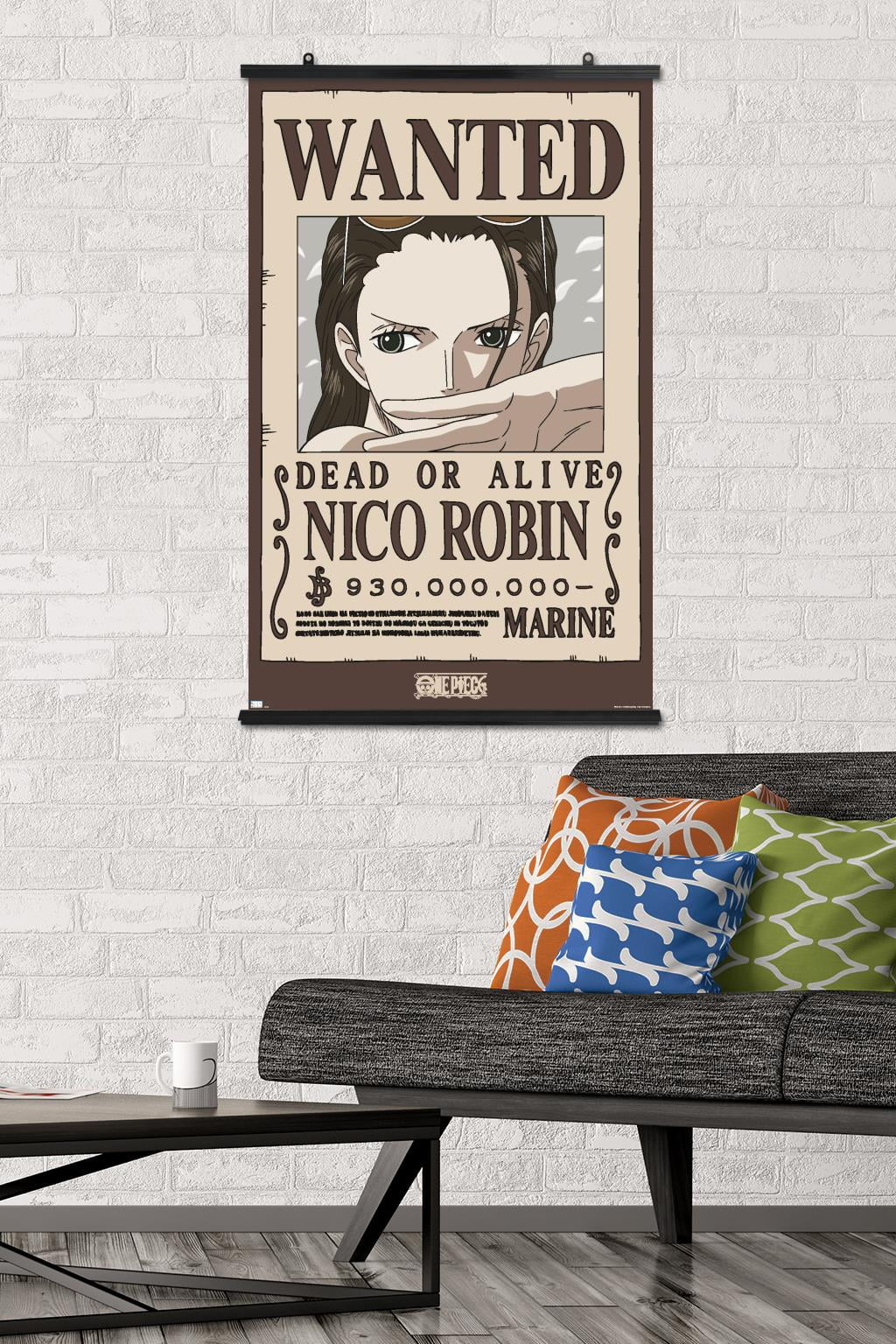 One Piece - Nico Robin Wanted Poster Wall Poster with Magnetic