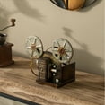 thumbnail image 5 of Decorative Bronze Metal Vintage Single Bottle Film Projector Wine Holder for Tabletop or Countertop, 5 of 7