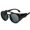 Black frame black gray film, variant on Vintage Round Sunglasses UV400 Protection Sun Glasses High Visible Light Transmission Durable Frame Includes Case