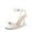 WHITE-PEARL, variant on Stiletto Bow Heels for Women Strappy Sparkly Rhinestone Square Toe Clear Crystal High Sandals for Party Wedding