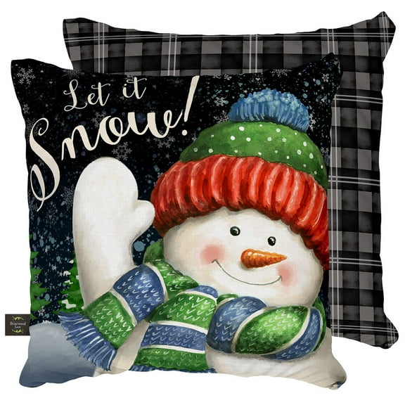 Briarwood Lane Snow Time Snowman Winter Decorative Pillow