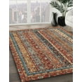 thumbnail image 3 of Ahgly Company Machine Washable Indoor Rectangle Abstract Dark Sienna Brown Area Rugs, 3' x 5', 3 of 7