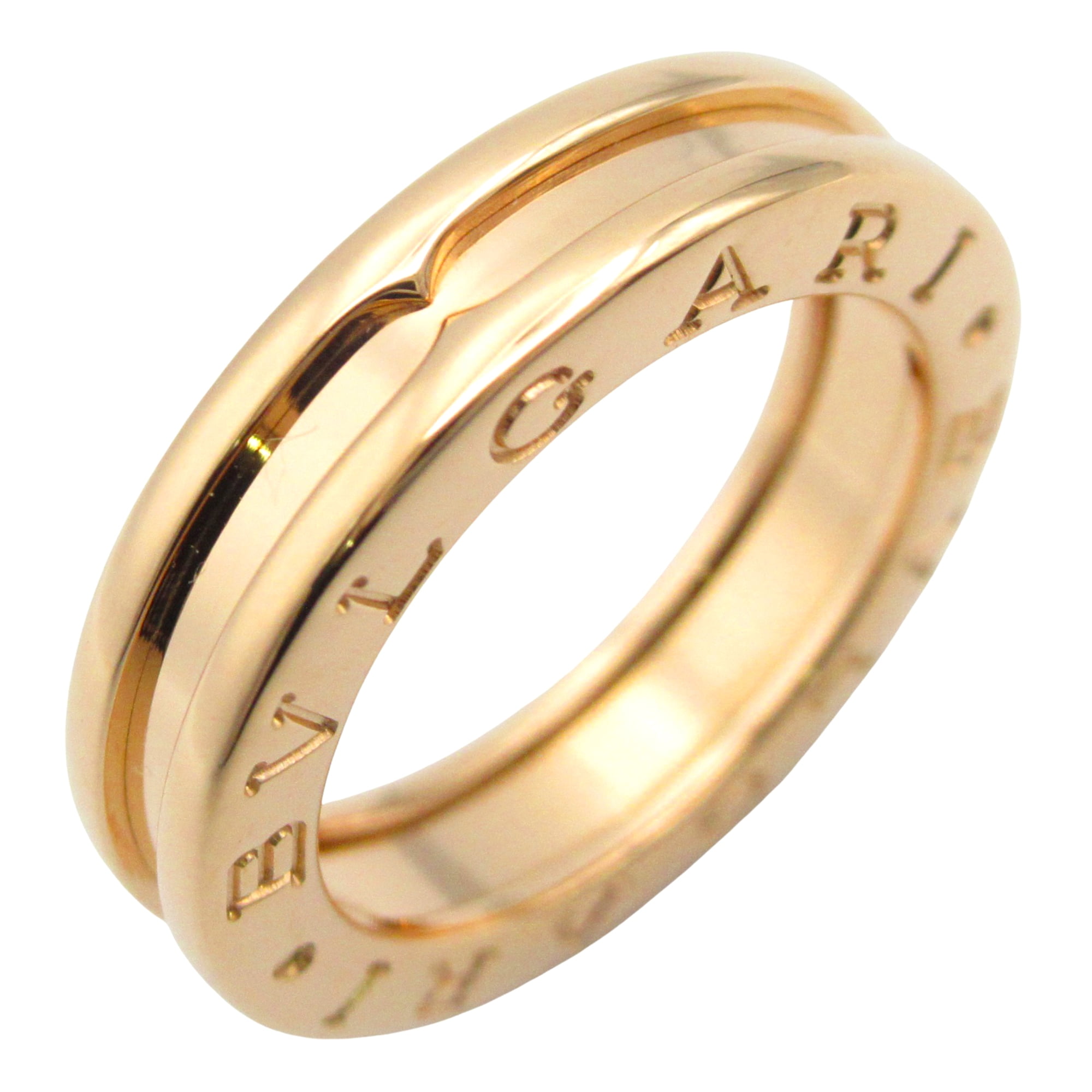 Pre-Owned BVLGARI B-zero1 Ring, Single Band, 18K Pink Gold, for Men and Women, Gold (Good)