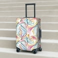 thumbnail image 3 of Wukai Abstract Marble Texture Elastic Luggage Cover: Personalized Protection for Your Suitcase - Fits 19~29-inch, Washable & Durable Travel Companion-X-Large, 3 of 8