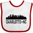 thumbnail image 3 of Inktastic Charlotte North Carolina Skyline Nc City Boys or Girls Baby Bib, 3 of 4