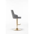 thumbnail image 4 of Brightcast 2-piece Velvet Tufted Gold Bar Stools in Dark Gray, 4 of 4
