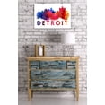thumbnail image 3 of Detroit, Michigan, Skyline Abstract, Large Letters (16x24 Giclee Gallery Art Print, Vivid Textured Wall Decor), 3 of 3