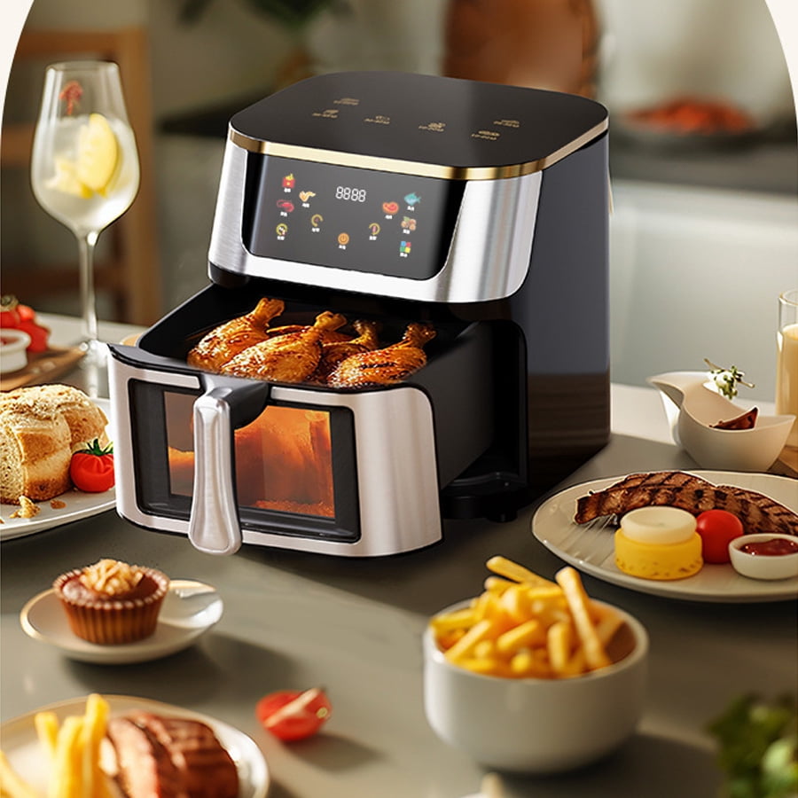 Air fryer, with perspective air fryer, air fryer, grill, replay, dehydrate, grill, steam