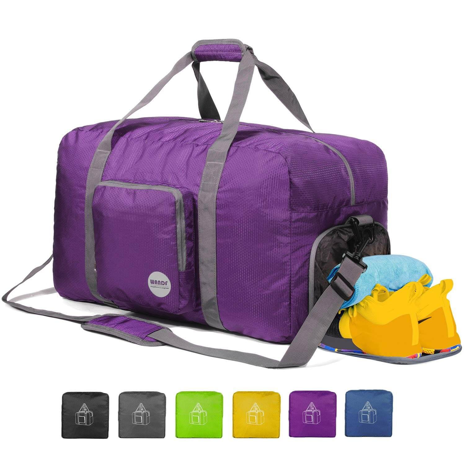 WANDF Foldable Duffle Bag 24"(60L) Lightweight Luggage