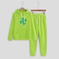 thumbnail image 3 of BiZtdJrK Women's 2 Piece Outfits Hooded Sweatsuit 2025 St. Patrick's Day Sweatshirts Jogger Pants Lounge Matching Sweat Sets Irish Shamrock Print Tracksuit Mint Green S, 3 of 6