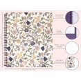 thumbnail image 4 of Steel Mill & Co Lindo Cuaderno Floral Grande En Espiral Con Rayas Universitarias, 11 X 9,5 Pulgadas, Tapa Dura Duradera Y 160 Páginas A Rayas, Color Morado, 4 of 5