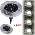 thumbnail image 2 of Luz solar iluminación exterior 12LED luz subterránea 4 piezas de luz cálida, 2 of 5