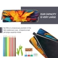 thumbnail image 5 of Fotbe Colorful Paint Print Pattern Leather Pencil Case, Pencil Pouch with Durable Zipper, Compact and Stylish Organizer for Stationery, Art Supplies, Travel Essentials, 5 of 7